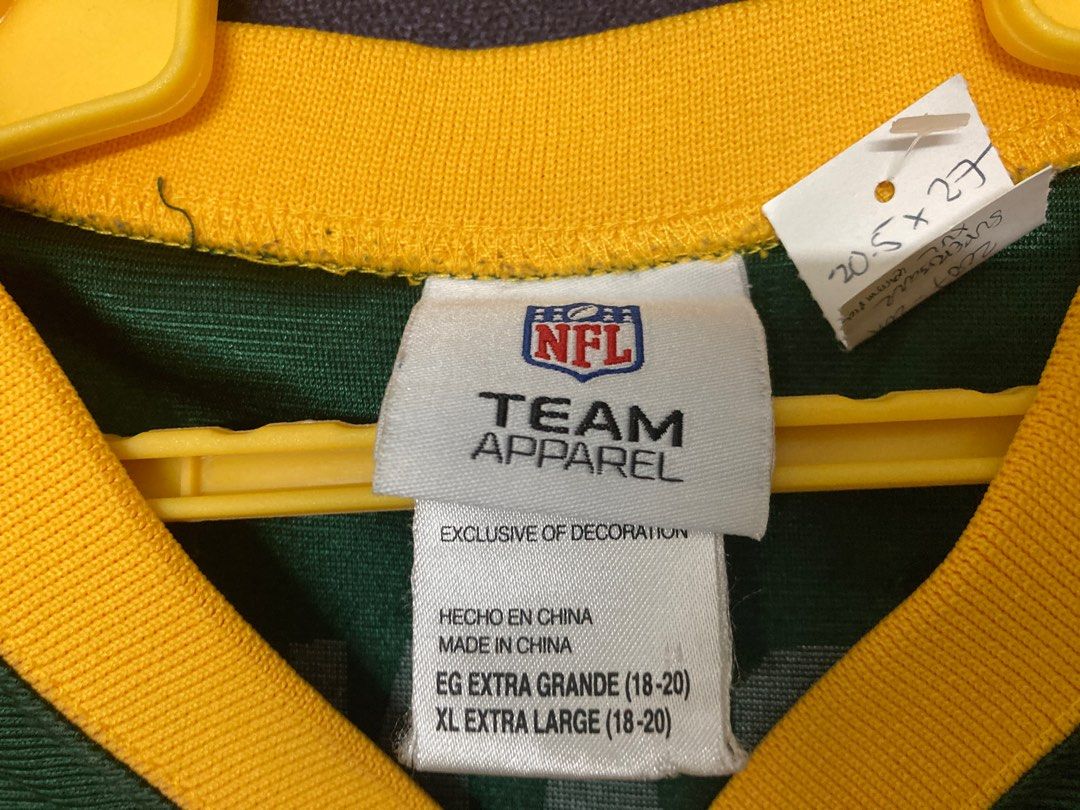 NFL team jersey Green Bay Packers Ryan Grant Size XL Youth Made in China by NFL Team Apparel