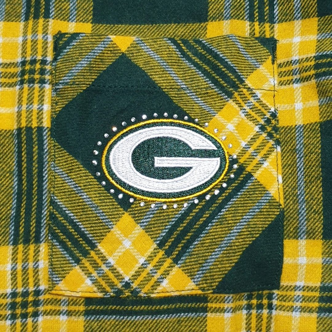 Green Bay Packers Flannel, Packers Women's shirt, Packers Women's Flannel