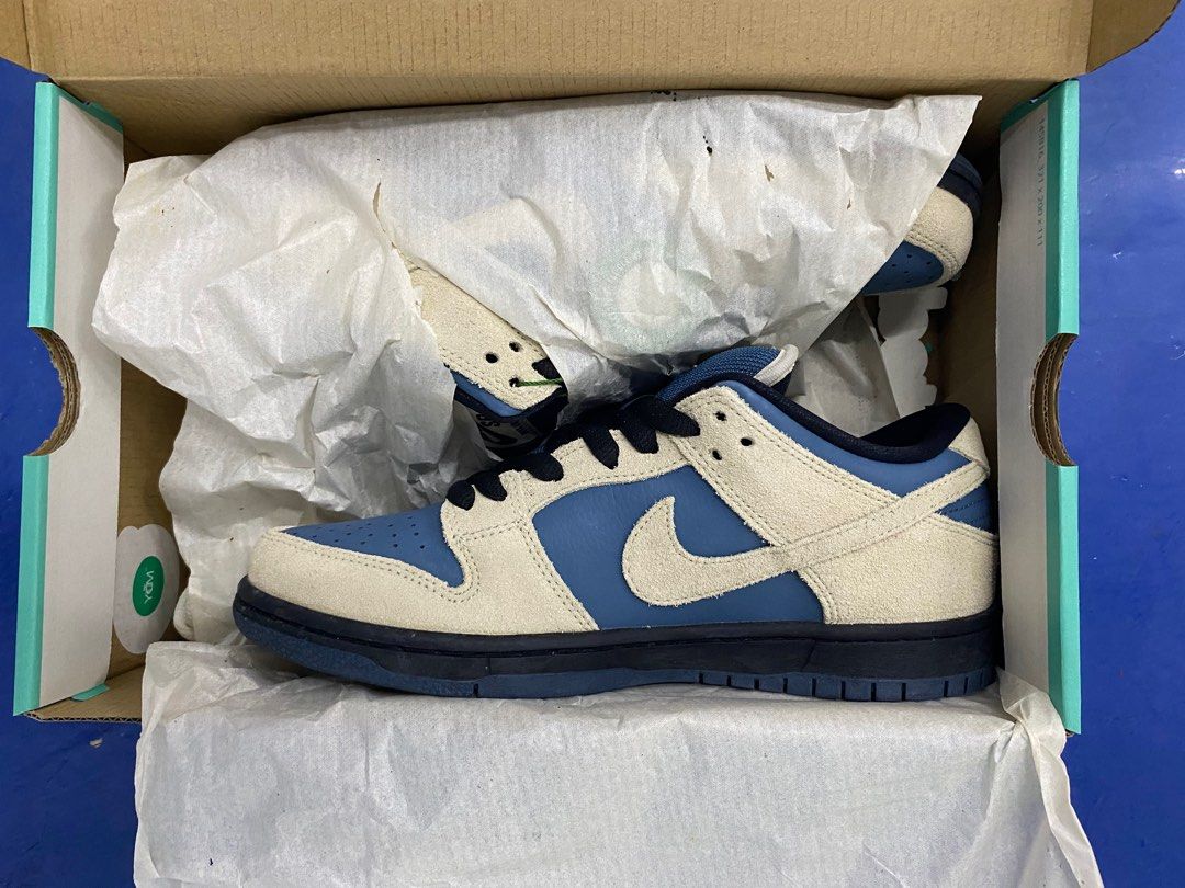 nike sb dunk low pro grey blue thunderstorm