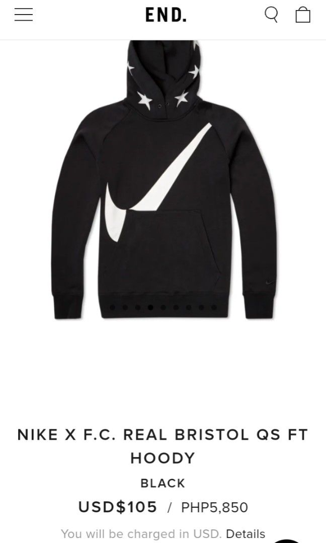 Nike F.C.Real Bristol hoodie jacket, Men's Fashion, Coats, Jackets