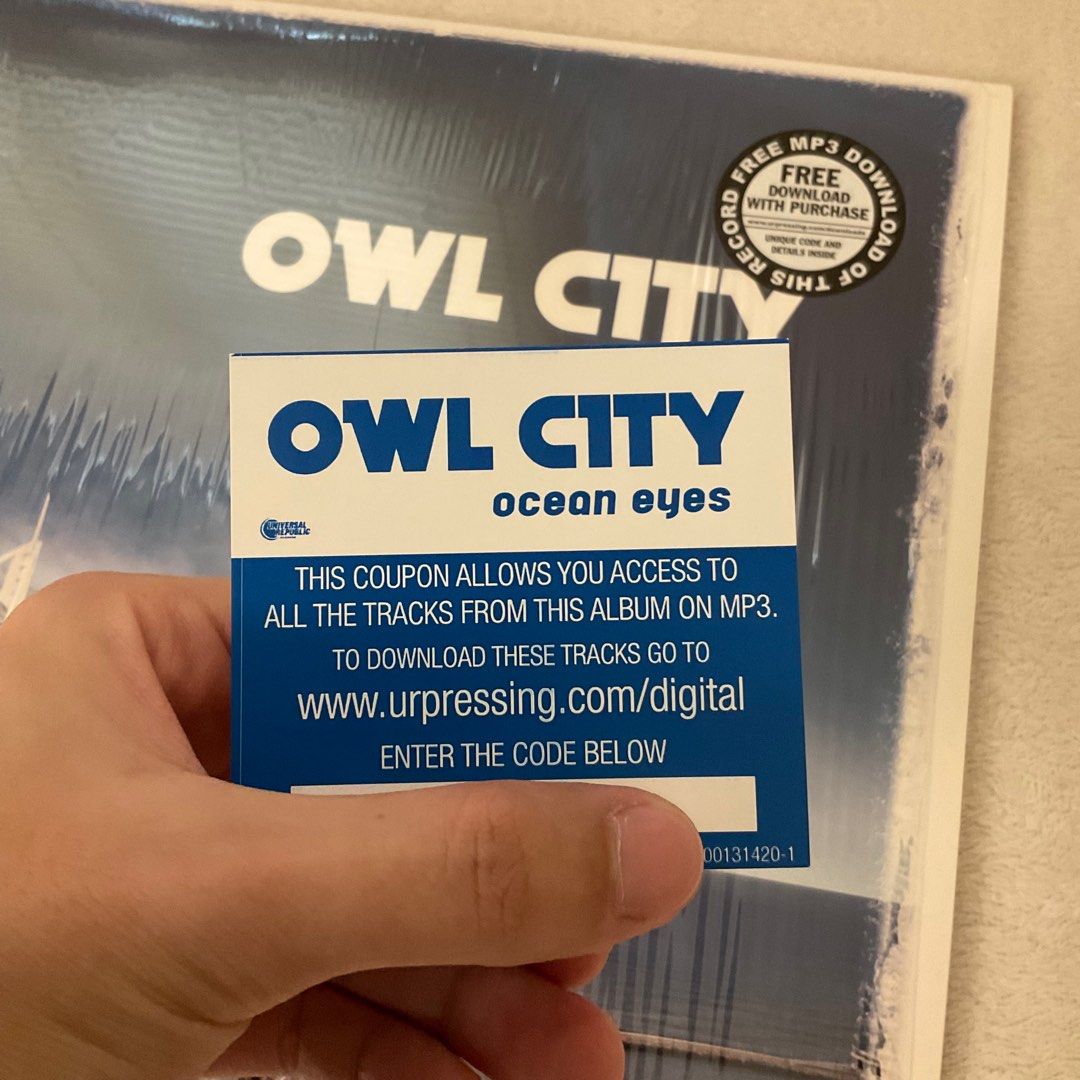 [On Hand] Owl City Ocean Eyes Opaque White & Translucent Blue Vinyl