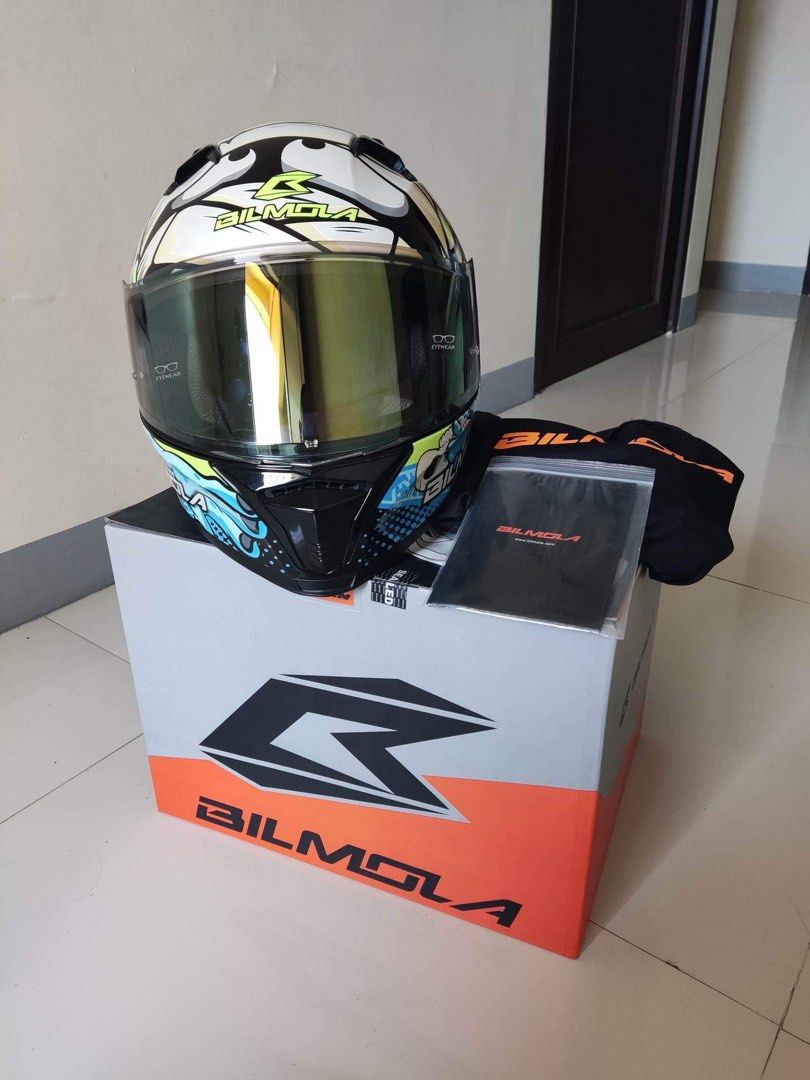 Original Bilmola Helmet (veloce zombie blue) on Carousell