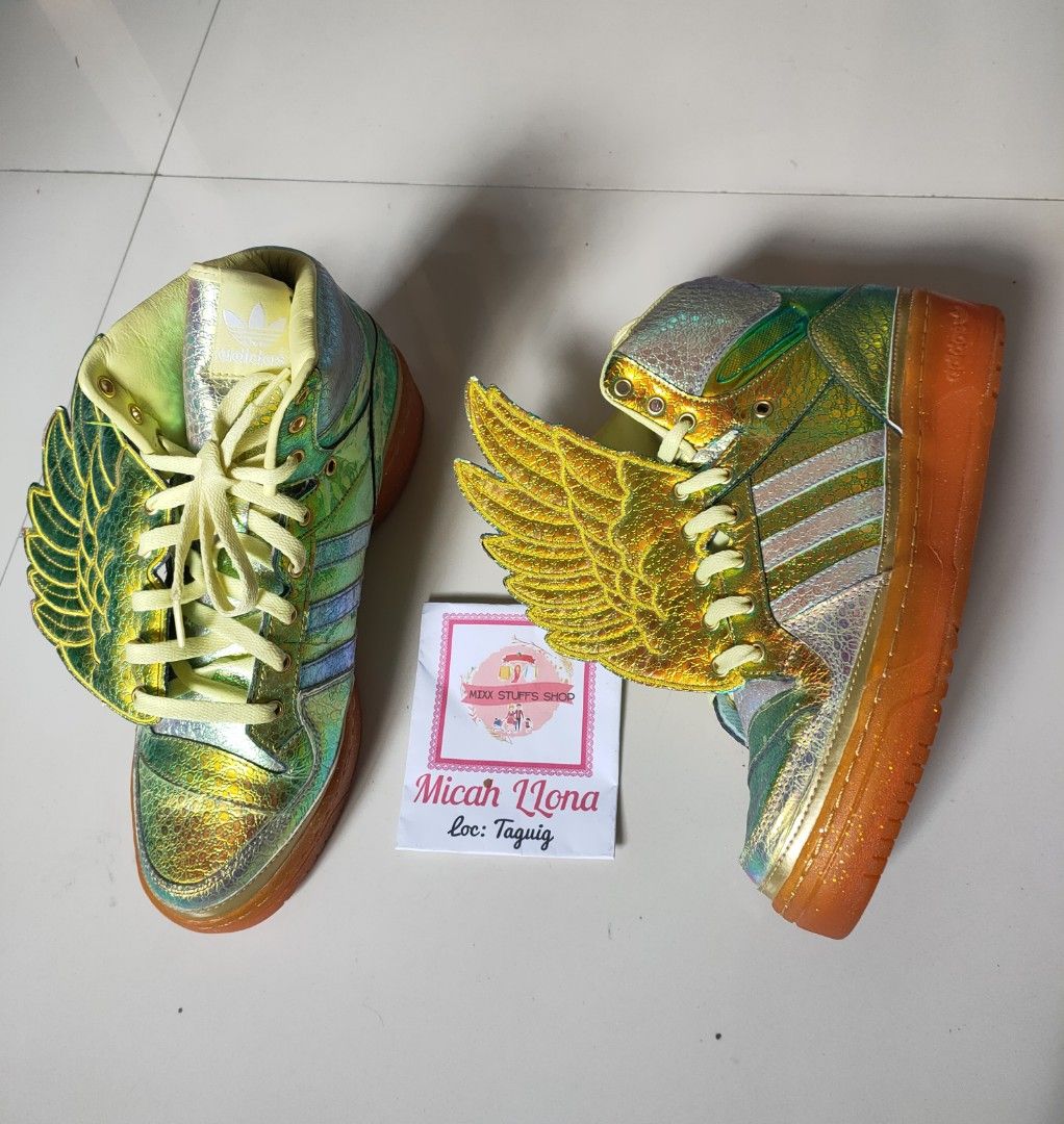 ORIGINAL RARE Adidas x Jeremy Scott Foil Wings Metallic Gold