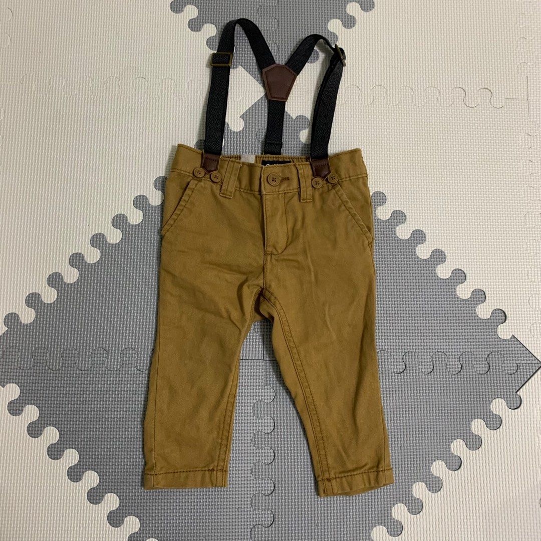 Oshkosh Bgosh Toddler Boys Suspender Pants  Beige  Target