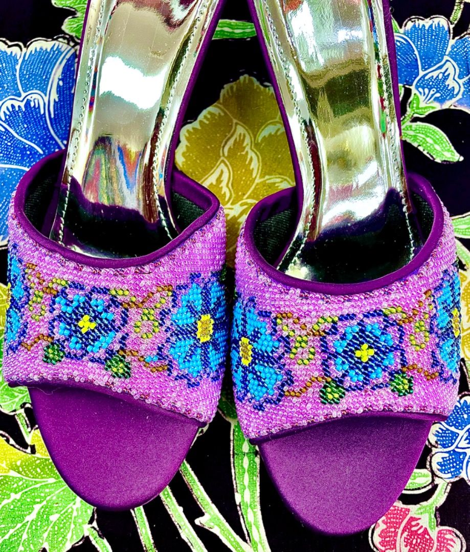 Peranakan Beaded Shoes, Women's Fashion, Footwear, Heels on Carousell