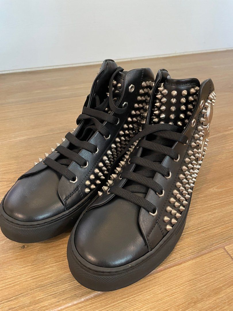 Philipp Plein Skull Sneakers (Black), Luxury, Sneakers