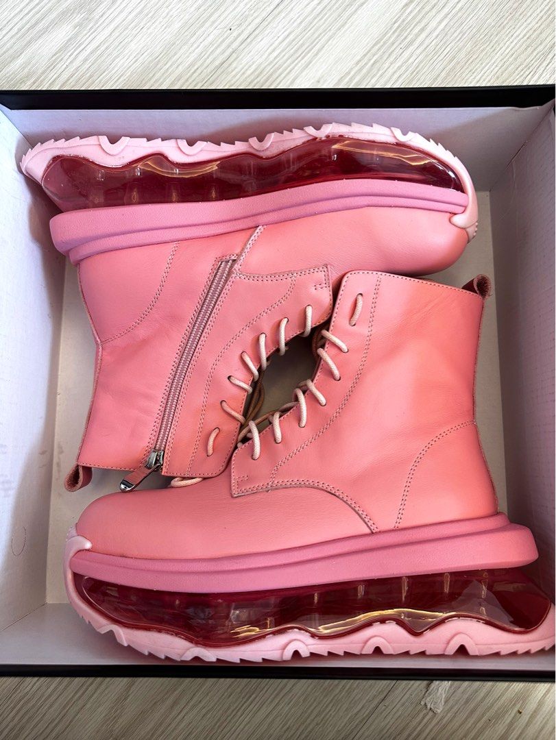 Pink clearance chunky boots
