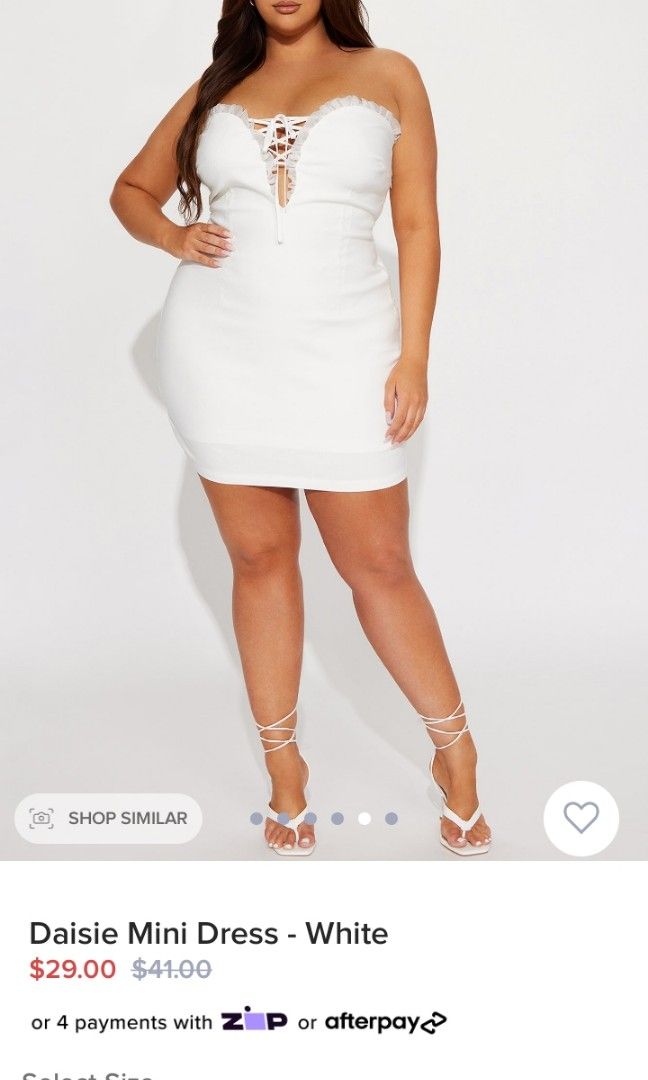 Fashion nova shop curve white dress
