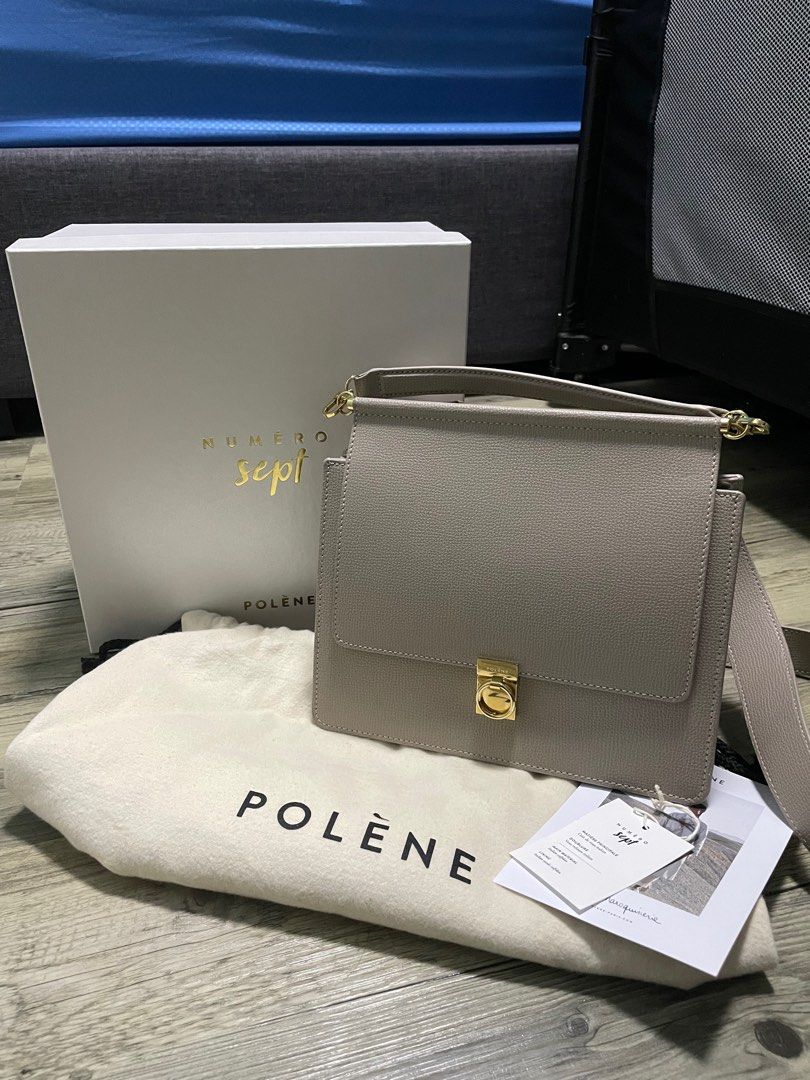 Polene Numero Sept (Category: Luxury Bags & Wallets) located in Taguig. Submitted by pamraq (Listing ID 1237984720, Image 1). Description: Dimensions: 23 X 21 X 12 cm. Weight: 730 g. Adjustable shoulder strap: 87 cm. Interior pocket. Brand new cut tag..