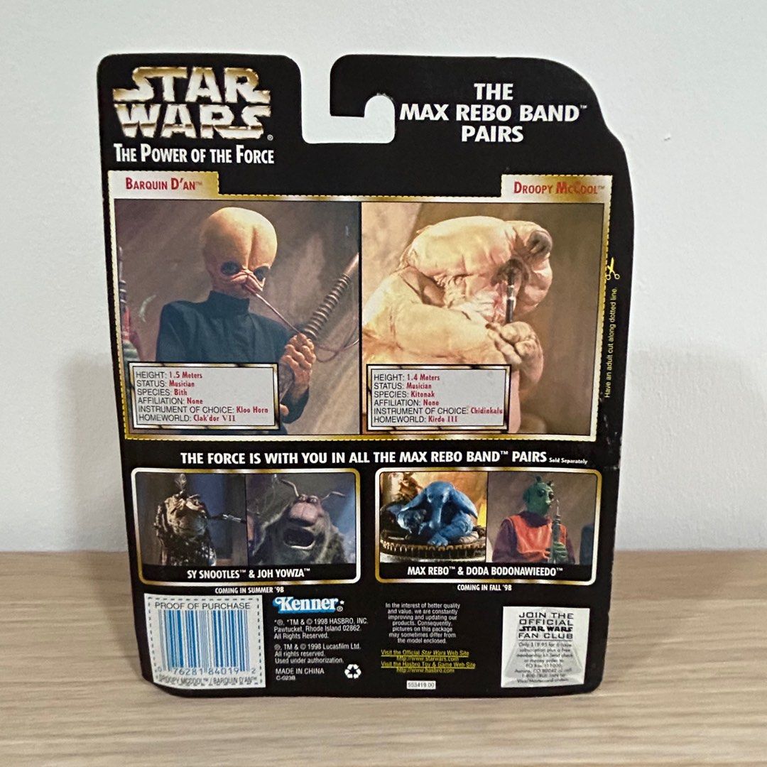 POTF2 Star Wars Max Rebo Band set) MOC Kenner, Hobbies