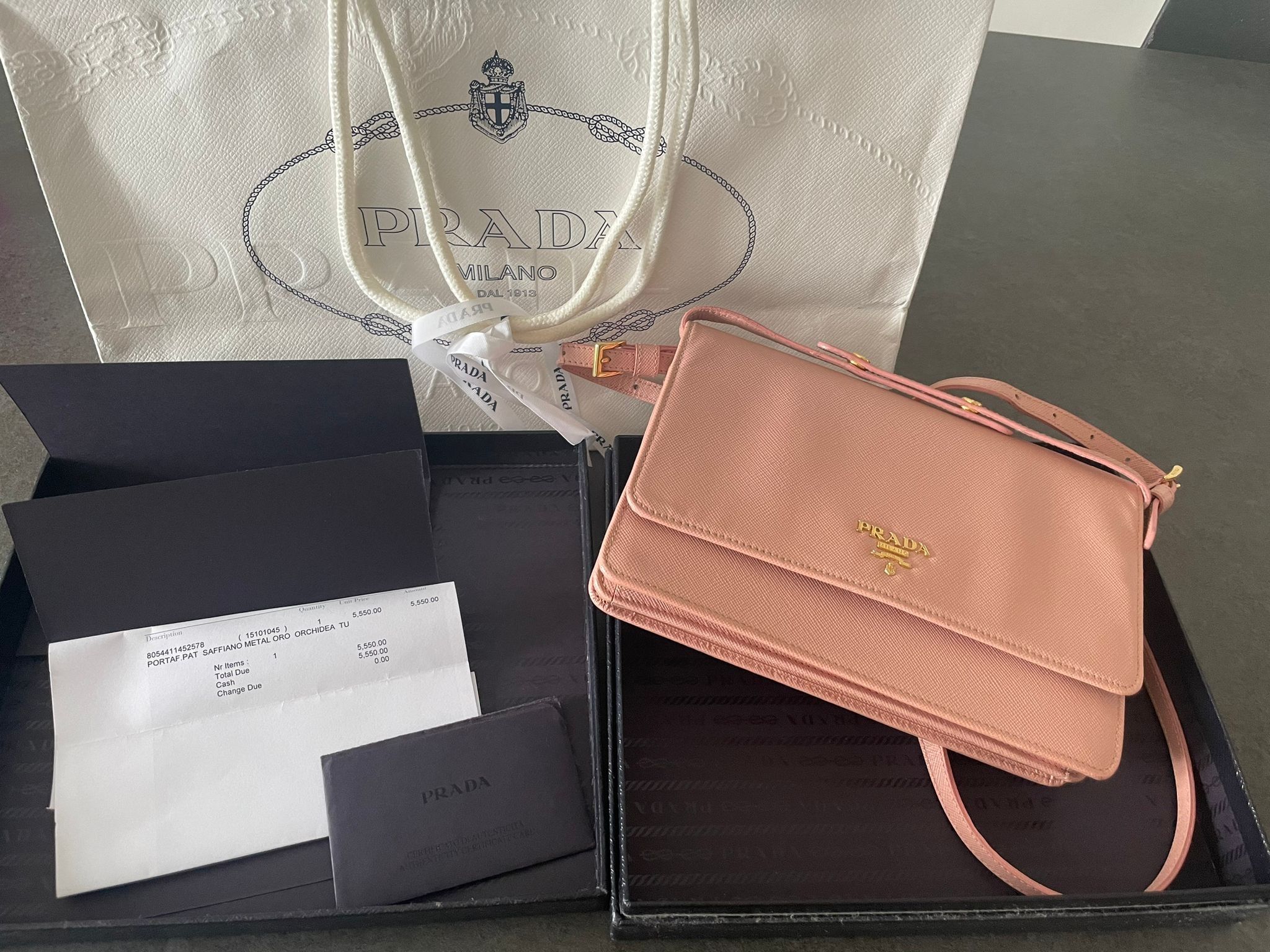 Prada Saffiano Lux Crossbody Bag