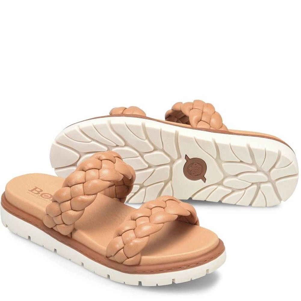 Pre Order New Original BORN Leather Slide Sandals