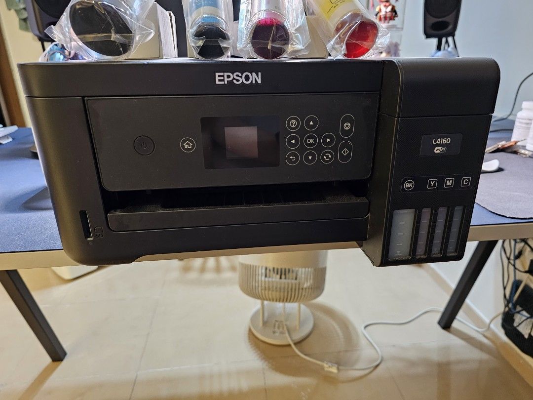 Printer epson L4160 （分類：打印機及影印機）位於 Hong Kong。 由 m_sate 提交（商品編號 1237921492，圖片 1）。簡介： 機滿墨 補充墨水 淨低 三分一至四分一。