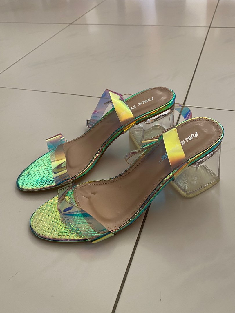 Public desire iridescent top heels
