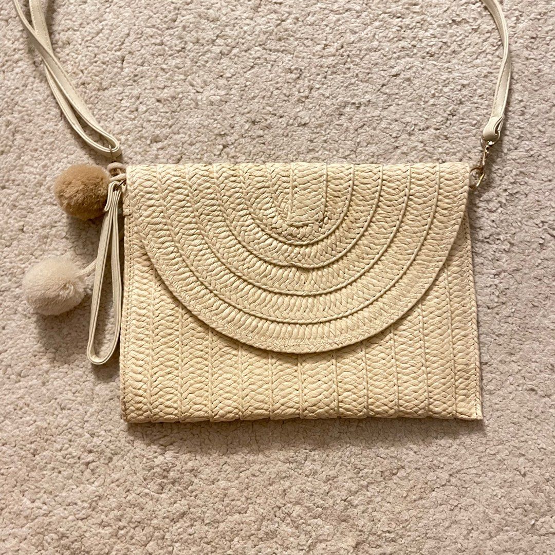 Rattan crossbody clearance bag
