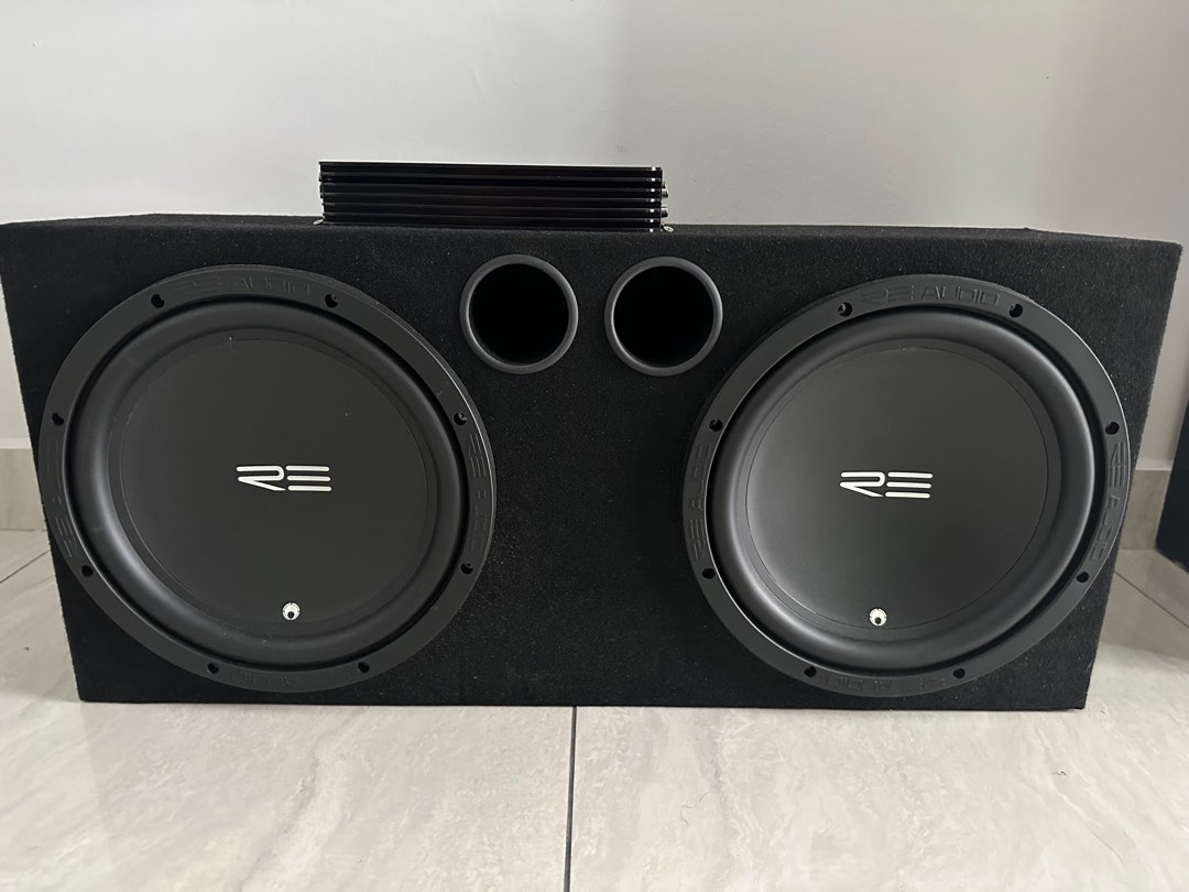RE Audio Subwoofer+Mono amp, Auto Accessories on Carousell