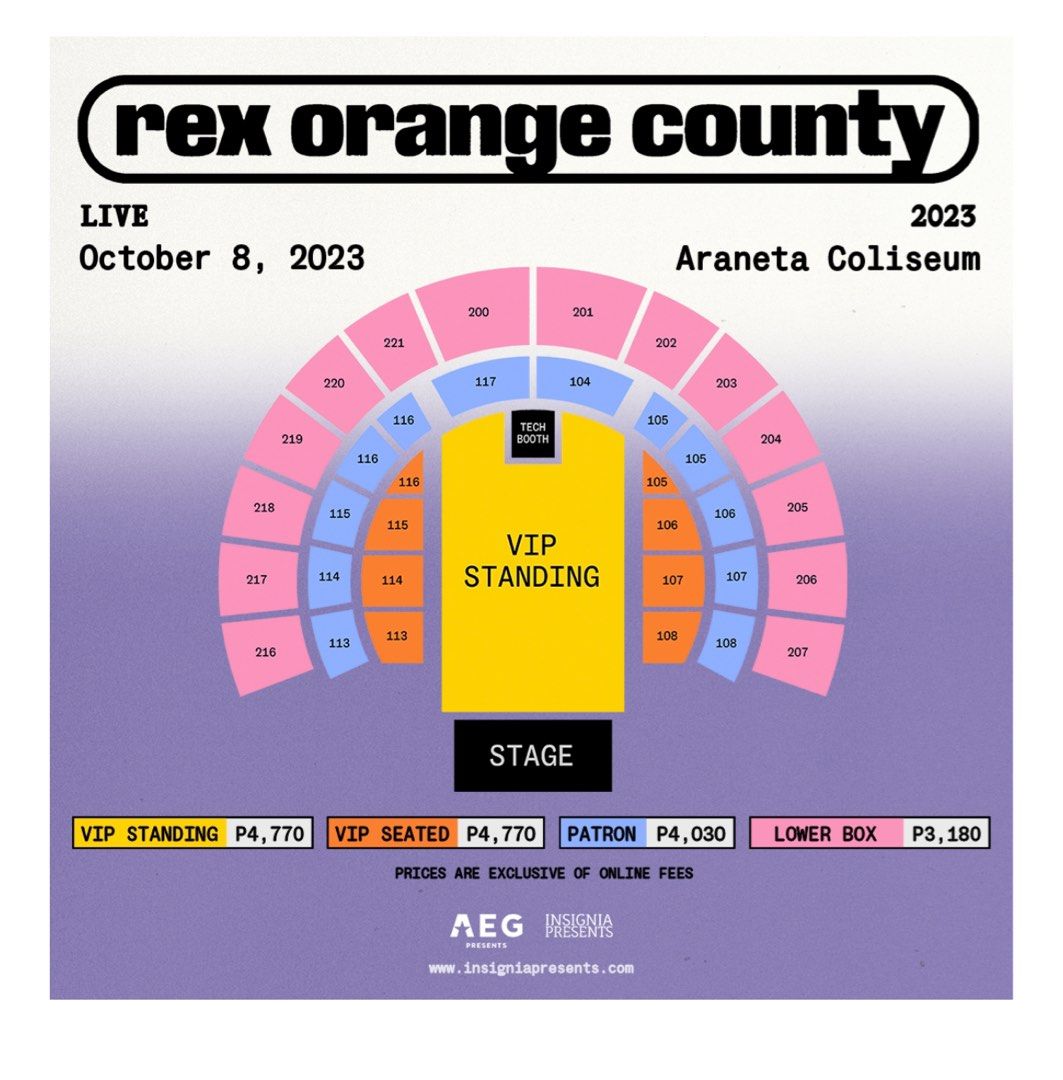Rex Orange County Concert (2 VIP STANDING), Tickets & Vouchers, Event
