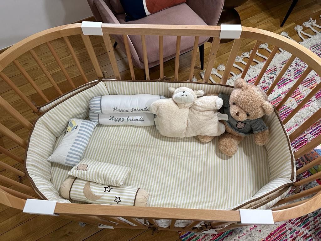 Round / Oval convertible baby cot (7 uses), Babies & Kids, Baby Nursery