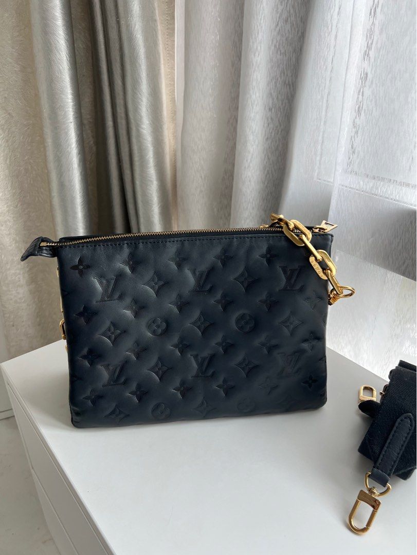 Louis Vuitton, Bags, Louis Vuitton Pochette Coussin 2way Shoulder Clutch  Bag Leather Noir