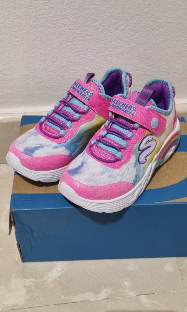 Sale BN Skechers Girls Shoes Light Rainbow US12