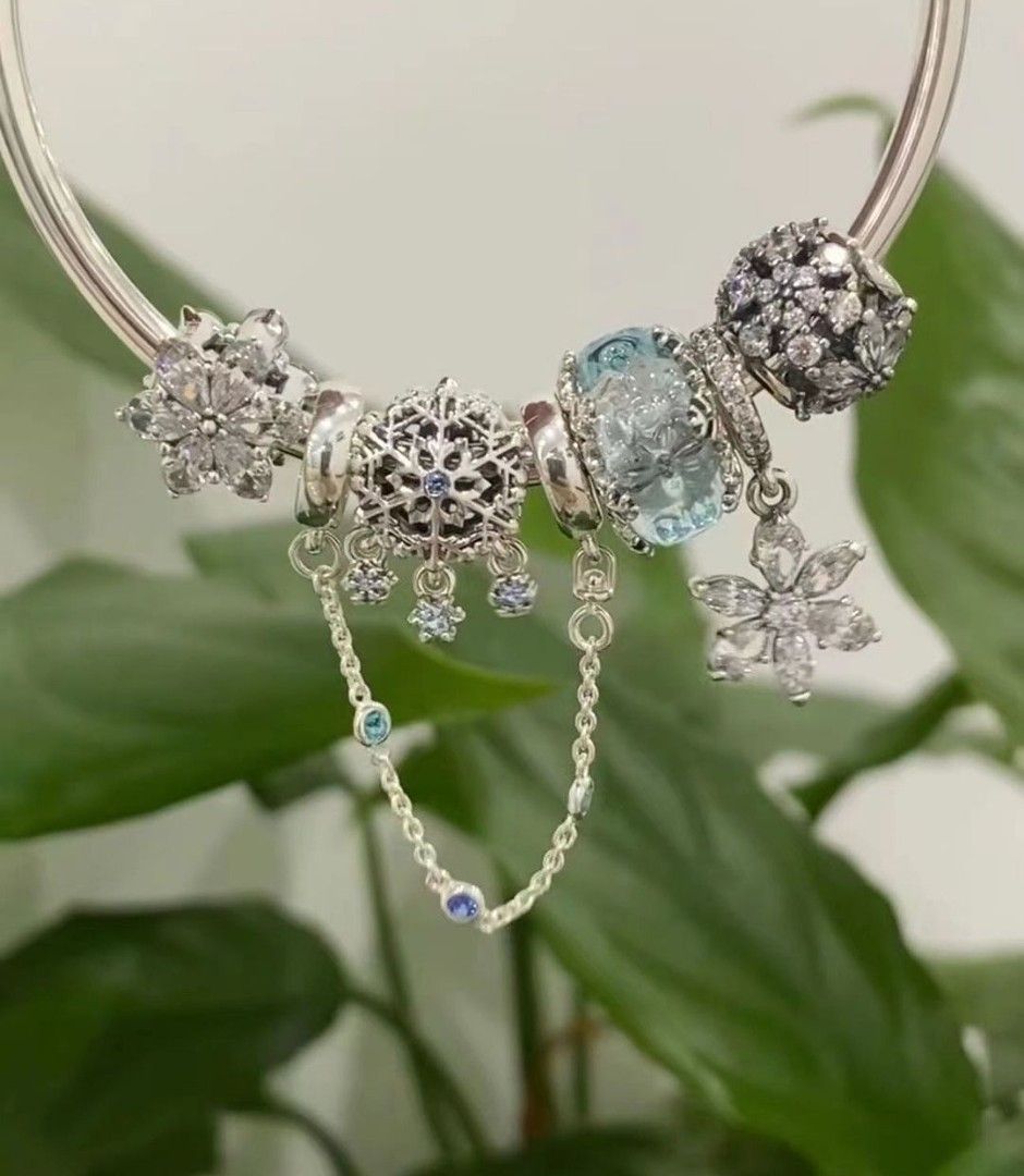 PANDORA Snowflake Snow Globe Dangle Charm For Women's Bracelet DIY Fashion  Hanging Jewelry Christmas Gift - AliExpress