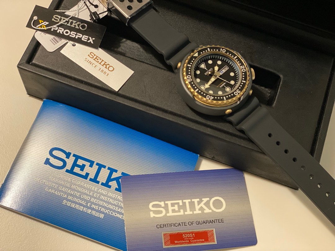 Seiko Gold Tuna 1000m MARINEMASTER, 名牌, 手錶- Carousell