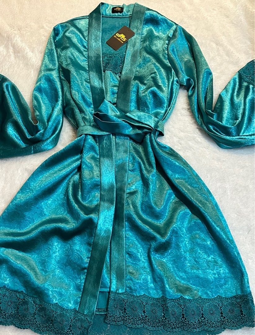 Set dress lingerie kimono Fesyen Wanita Pakaian Wanita