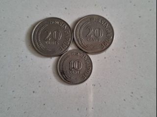 Singapore old coins ( price for all 3 coins)