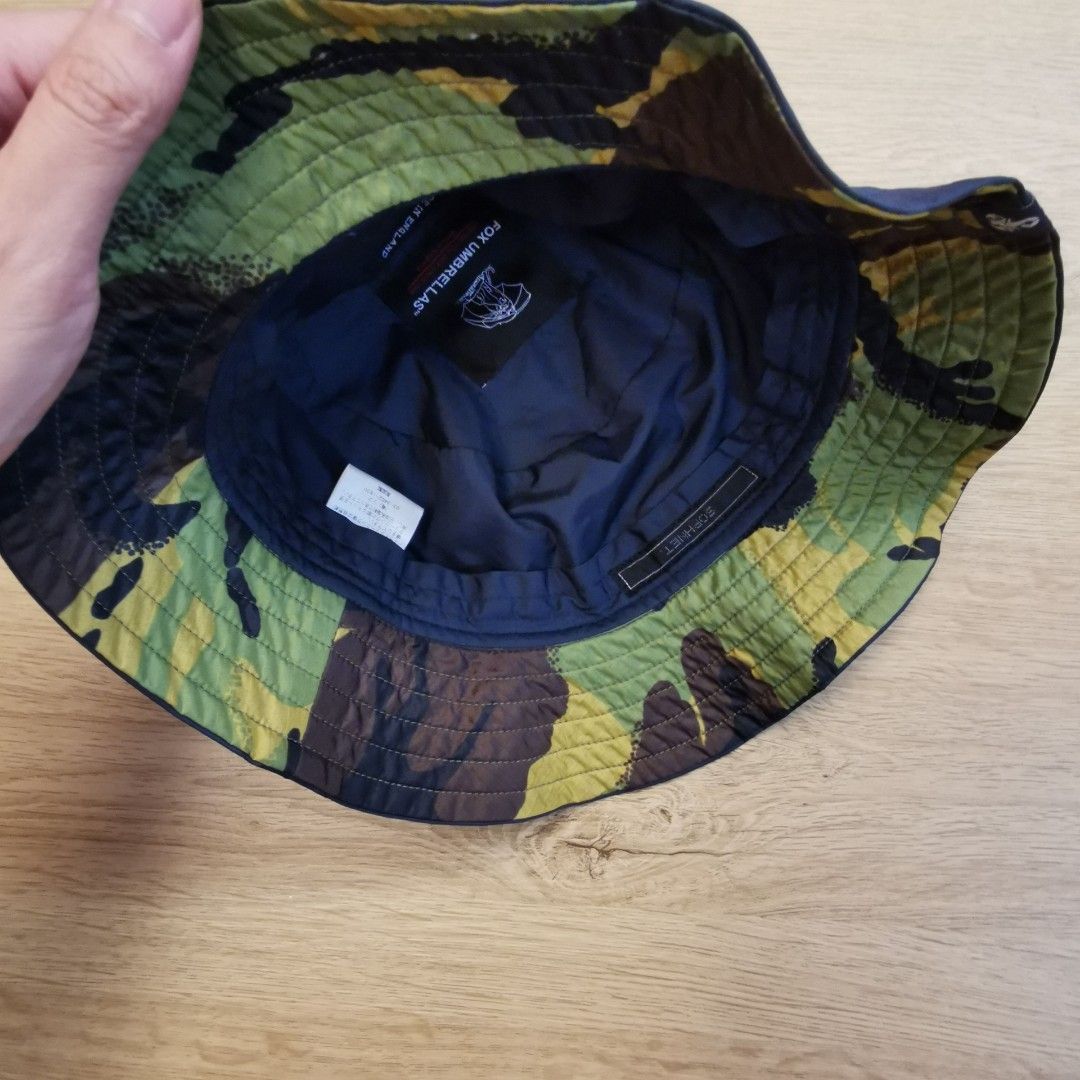 SOPHNET FOX UMBRELLAS RAIN HAT navy 迷彩camouflage beams fcrb, 男  