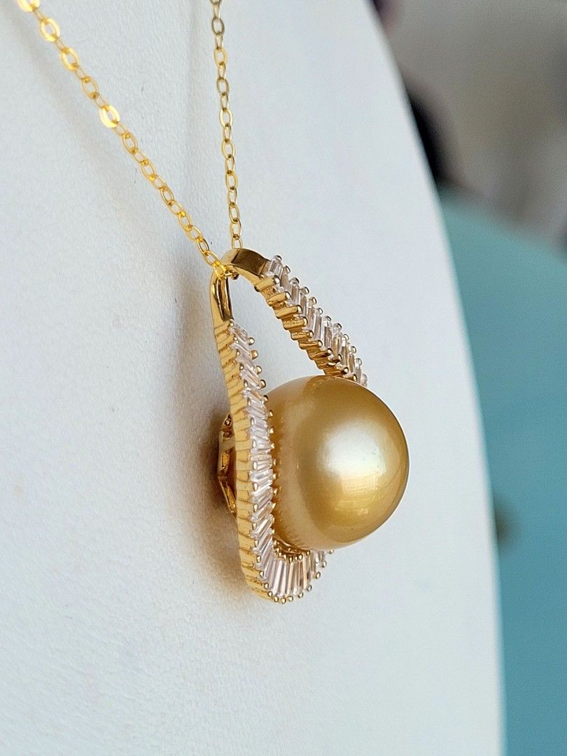 Gold chain cheap with pearl pendant