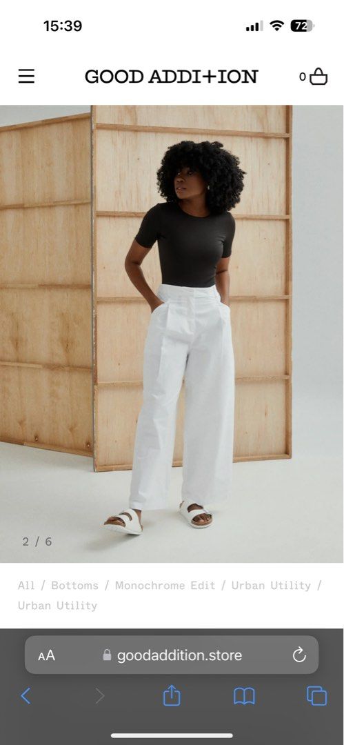 White cut off trousers sales