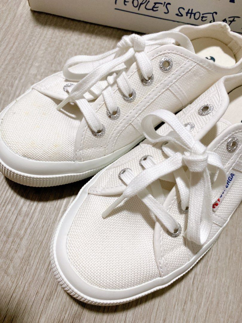 superga mules white