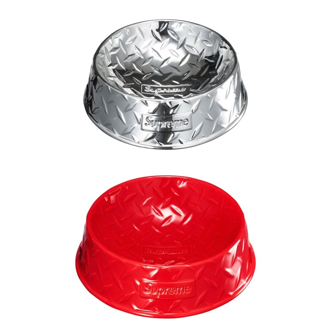 Supreme diamond plate dog bowl, Pet Supplies, Homes & Other Pet