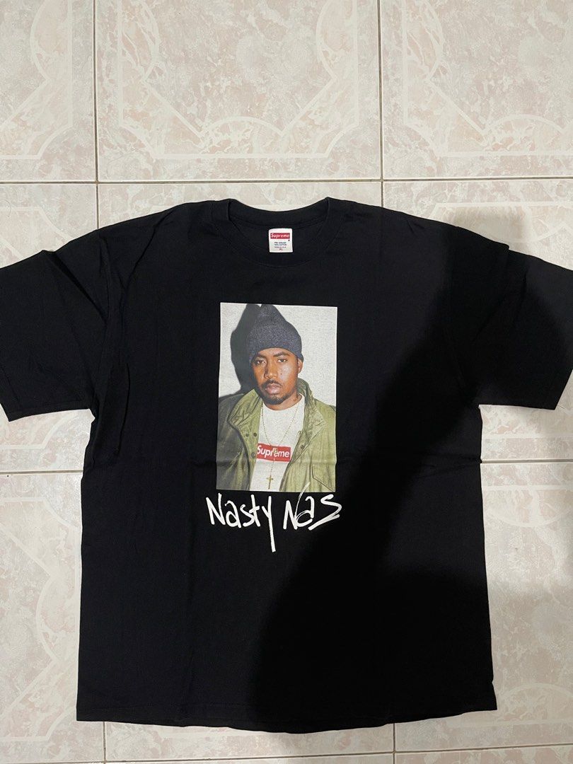 Supreme nas hotsell tee black