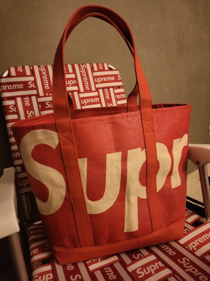 Raffia tote bag 2025 supreme