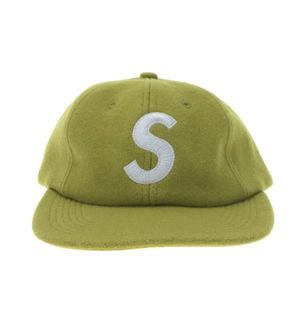 Supreme Wool S Logo 6-Panel 六分割帽 芥末黃