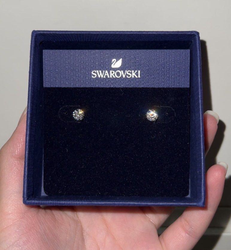 Swarovski solitaire clearance pierced earrings price