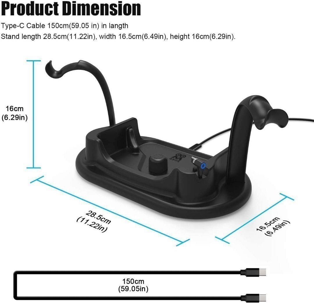 T849 VR Stand, AMVR Headset and Touch Controller Display Magnetic ...