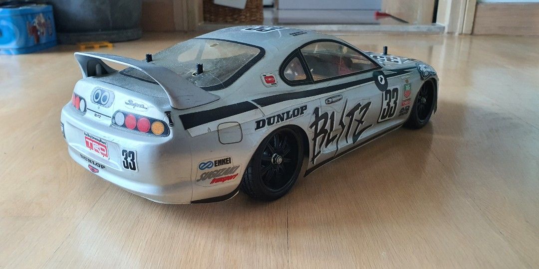 Coque Tamiya 1/10 Toyota Supra Blitz - Neuve Vintage - Spoiler Et Rétros Inclus