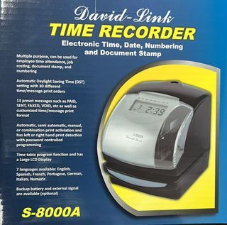 Time recorder and Biometric