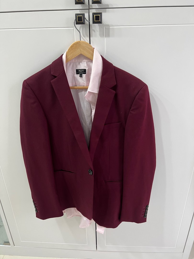 Tomaz Burgundy Blazer S Men s Fashion Coats Jackets and