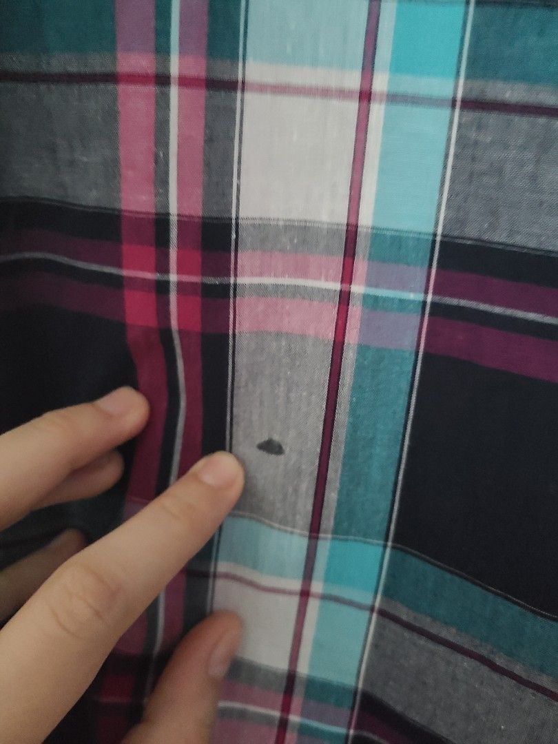 tommy hilfiger blue plaid shirt