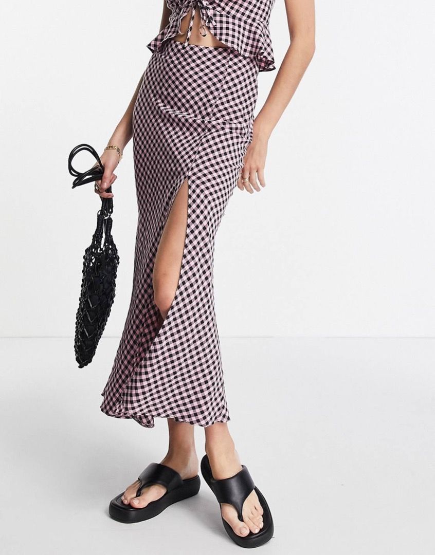 Pink midi skirt topshop store
