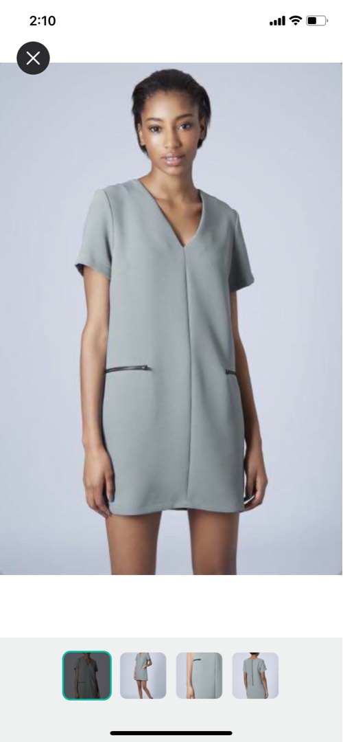 Topshop grey shift dress