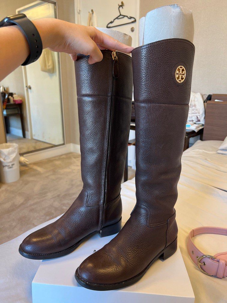 Tory burch cognac boots on sale