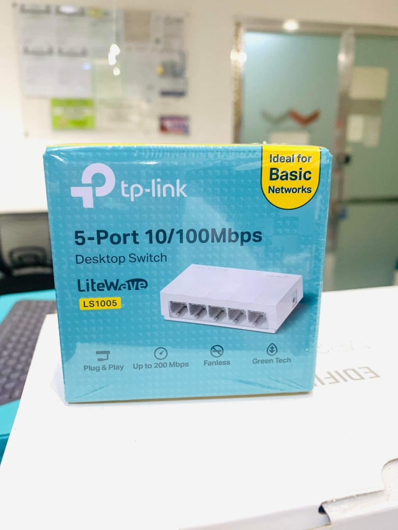 TP-Link LS1005 5-Port 10100Mbps Desktop Switch, Computers & Tech, Parts ...