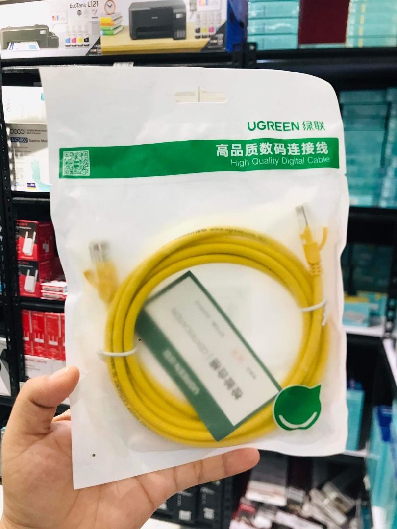 UGREEN Cat5e UTP Cable 100mbps RJ45 2M Yellow NW103 11231