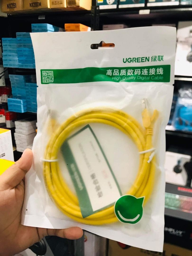 UGREEN Cat5e UTP Cable 100mbps RJ45 2M Yellow NW103 11231