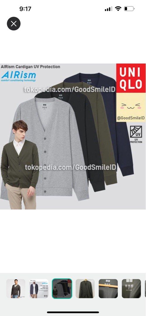 UNIQLO AIRISM UV Protection cardigan, Men's Fashion, Coats, Jackets and  Outerwear on Carousell