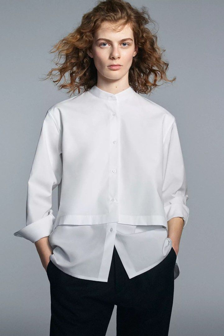 Uniqlo +J Jil Sander womens shirt size Xs zara style , 女裝, 上衣